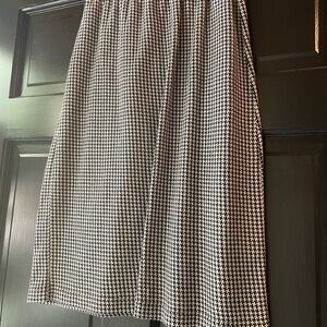 Joan Vass Black and White Midi Skirt
